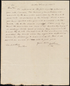 Letter from [Christopher?] C. Dean, Boston, to Amos Augustus Phelps. June 17-1835