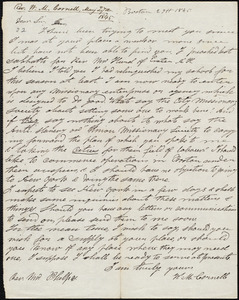 Letter from William Mason Cornell, Boston, to Amos Augustus Phelps, 27th [May] 1845