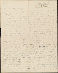 Letter from John Phelps Cowles, Oberlin, to Amos Augustus Phelps, Jule 29, 1839