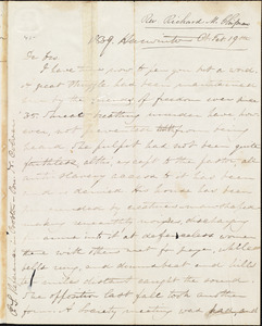 Letter from Richard Manning Chipman, Harwinton Ct., to Amos Augustus Phelps, Feb. 19th, 1839