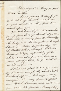 Letter from Charles Dexter Cleveland, Philadelphia., to Amos Augustus Phelps, May 10. 1846