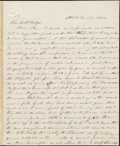 Letter from Richard Manning Chipman, Athol, to Amos Augustus Phelps, June 8. 1846