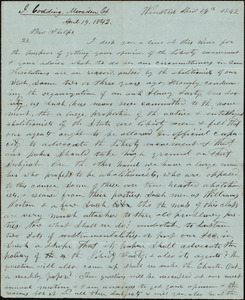 Letter from Ichabod Codding, Winsted, to Amos Augustus Phelps, April 19th 1842