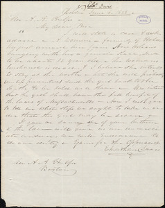 Letter from Elnathan Davis, Holden, to Amos Augustus Phelps, June 4. 1838