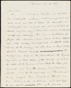 Letter from Amos Augustus Phelps, Prividence [R.I.], to Charlotte Phelps, Jan 16. 1836