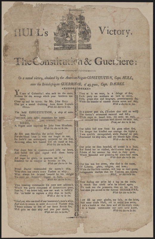Hull's Victory. The Constitution & Guerriere