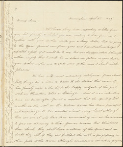 Letter from Mary Emily Jones, Farmington, [Connecticut], to Amos Augustus Phelps, 1829 April 3