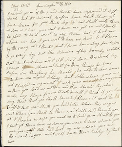 Letter from Clarissa Bodwell Phelps Tryon, Farmington, [Connecticut], to Amos Augustus Phelps, 1830 May 17th
