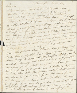 Letter from Clarissa Bodwell Phelps Tryon, Farmington, [Connecticut], to Amos Augustus Phelps and Charlotte Phelps, 1823 Apr[il 14th].