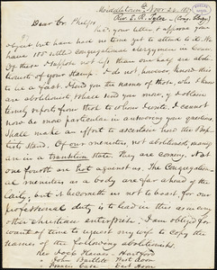 Letter from Edward Royall Tyler, Middletown, [Connecticut], to Amos Augustus Phelps, 1837 Nov[embe]r 24