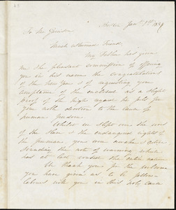 Letter from Ann Greene Chapman, Boston, [Massachusetts], to William Lloyd Garrison, 1837 Jan[uary] 1st