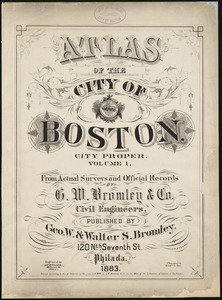 Atlas of the city of Boston : city proper : volume 1