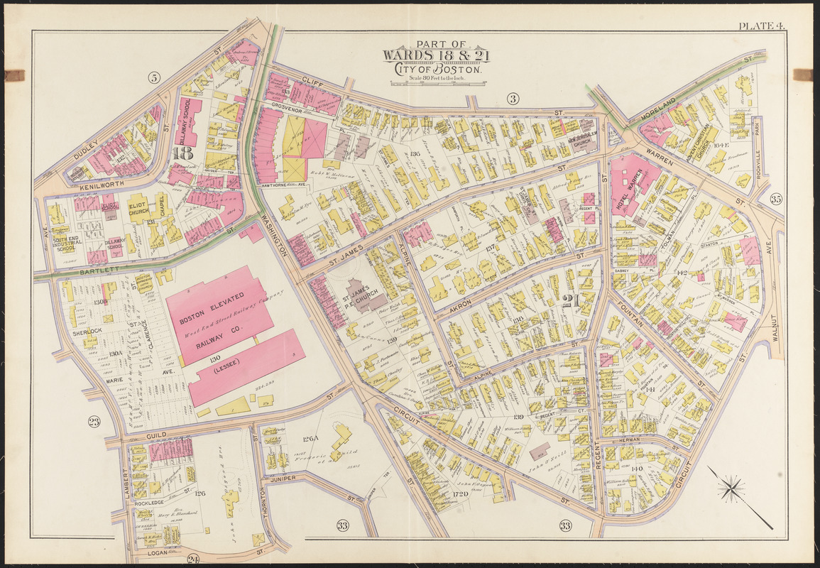 Atlas of the city of Boston, Roxbury