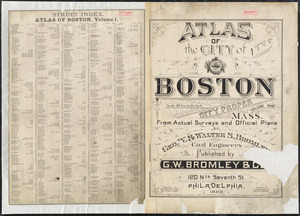 Atlas of the city of Boston : city proper, volume one