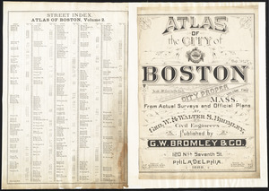 Atlas of the city of Boston : city proper, volume two