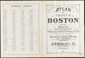 Atlas of the city of Boston : volume 7: Brighton