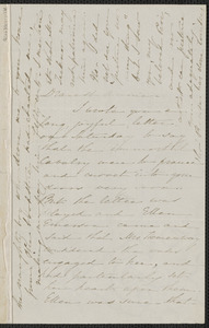 Sophia Hawthorne autograph letter signed to Annie Adams Fields. [Concord], approximately 25 February 1864
