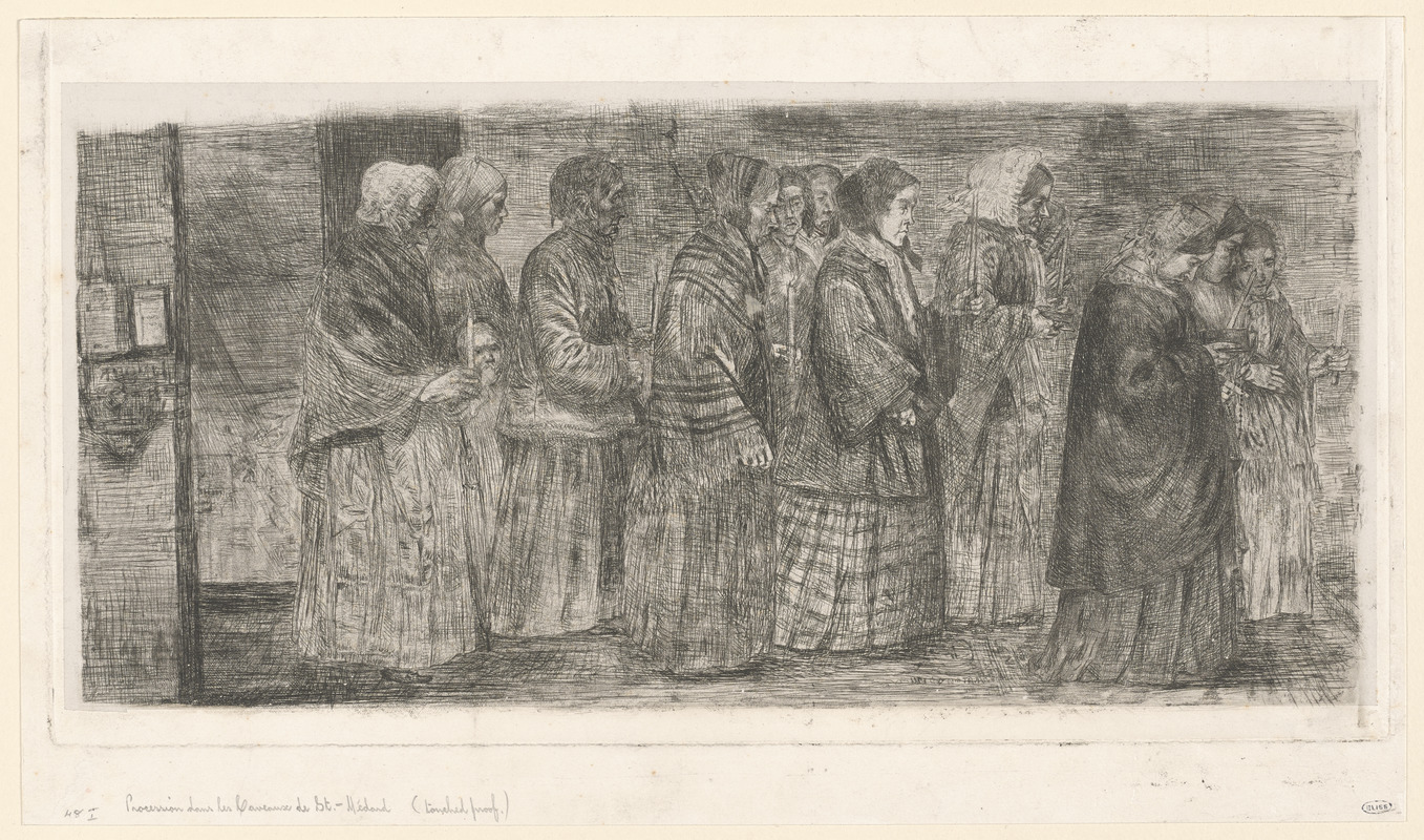 Procession dans les caveaux de Saint-Médard