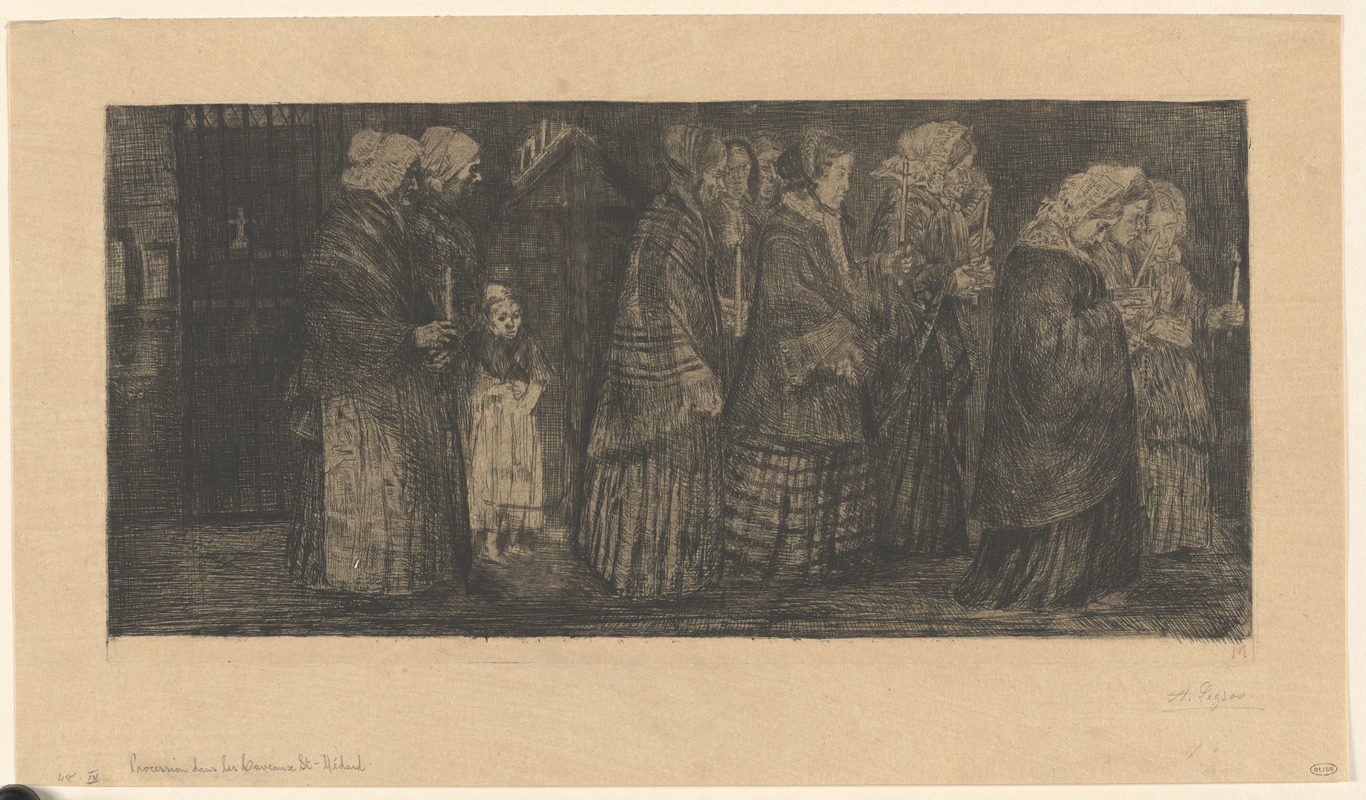 Procession dans les caveaux de Saint-Médard