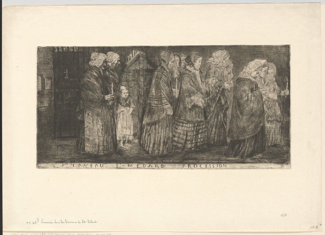 Procession dans les caveaux de Saint-Médard