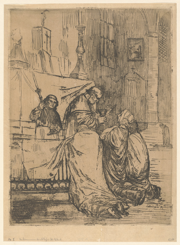 La communion dans l'église St. Médard