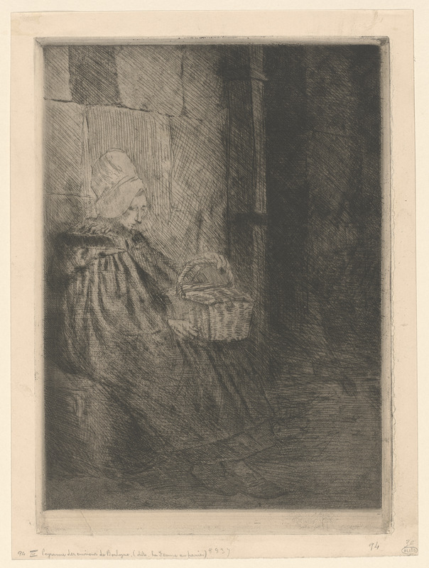 Paysanne des environs de Boulongne, dite "La femme au panier."