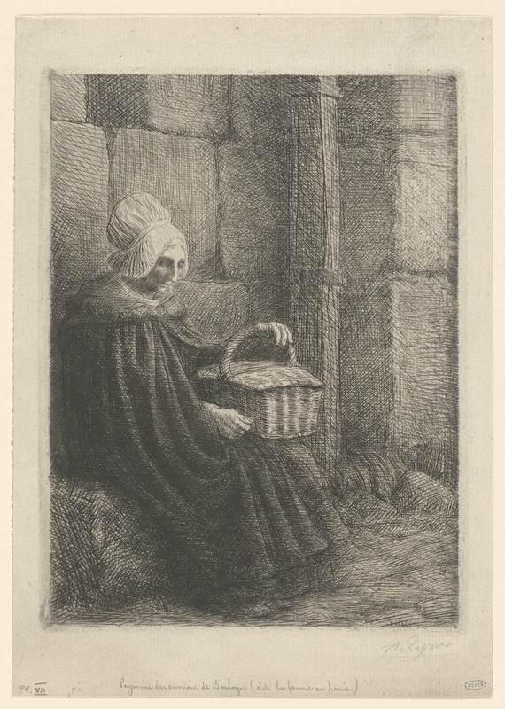 Paysanne des environs de Boulongne, dite "La femme au panier."
