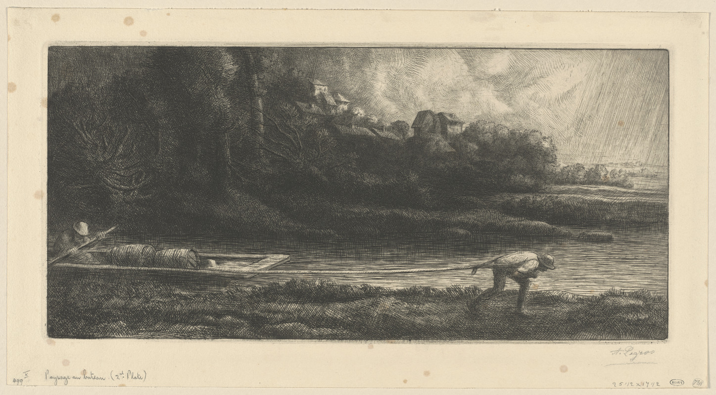 Paysage au bateau (2nd plate)