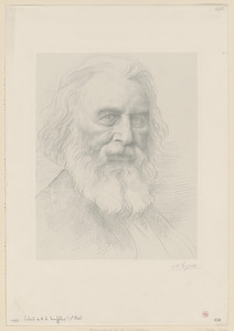 Portrait de H. W. Longfellow (2nd plate) (Litho)