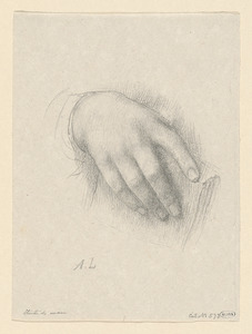 La main de Mlle. Nora E. Legros (Litho)