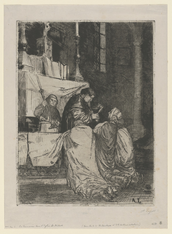 La communion dans l'église St. Médard