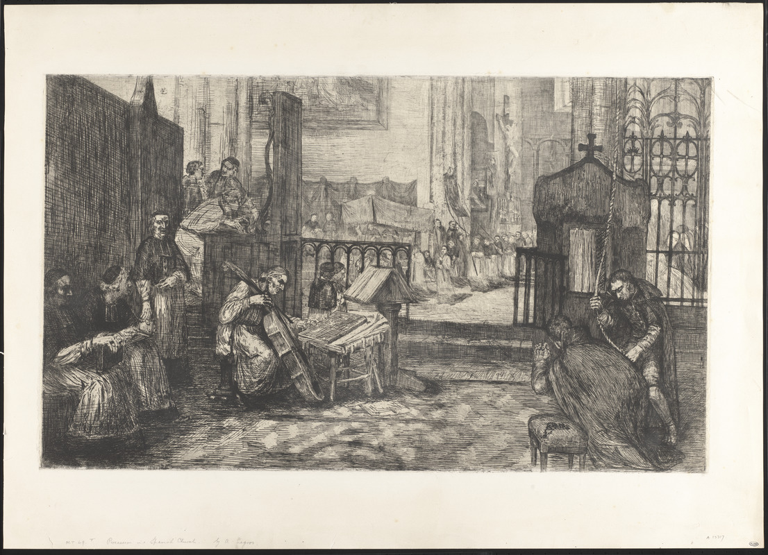 Procession dans une église Espagnole