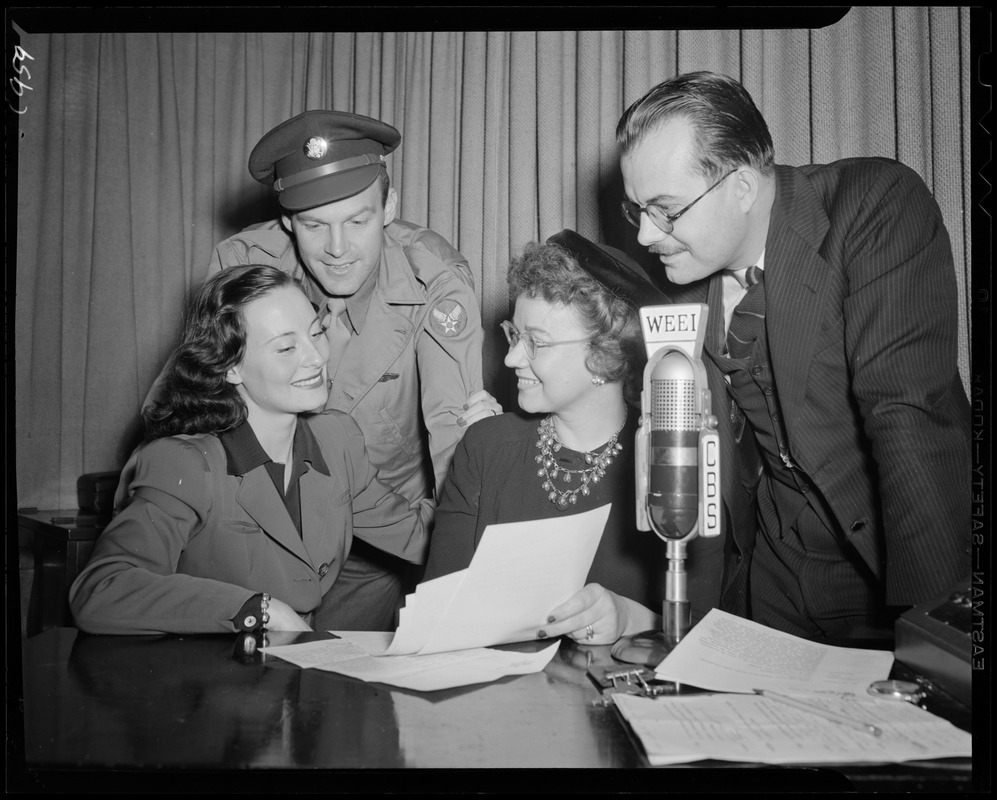 M. Morgan, an unidentified man, Priscilla Fortescue, and Fred Garrigus