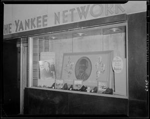Yankee Network window display for John Stanley on WNAC sponsored by W. L. Douglas Shoes