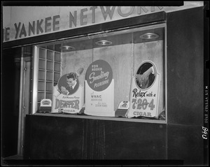 Yankee Network window display for 7-20-4 cigars
