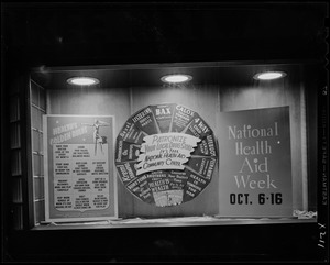 Yankee Network window display for National Health Aid Week