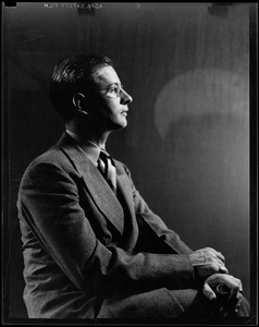 Portrait of a seated man in profile
