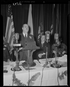 Man speaks at National Governors' Conference in Boston