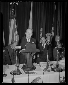 Man speaks at National Governors' Conference in Boston