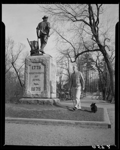 Cedric Foster at the Minute Man statue near Old North Bridge