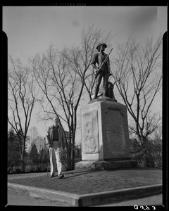 Cedric Foster at the Minute Man statue near Old North Bridge