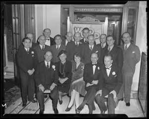 A group of people at Copley dinner party