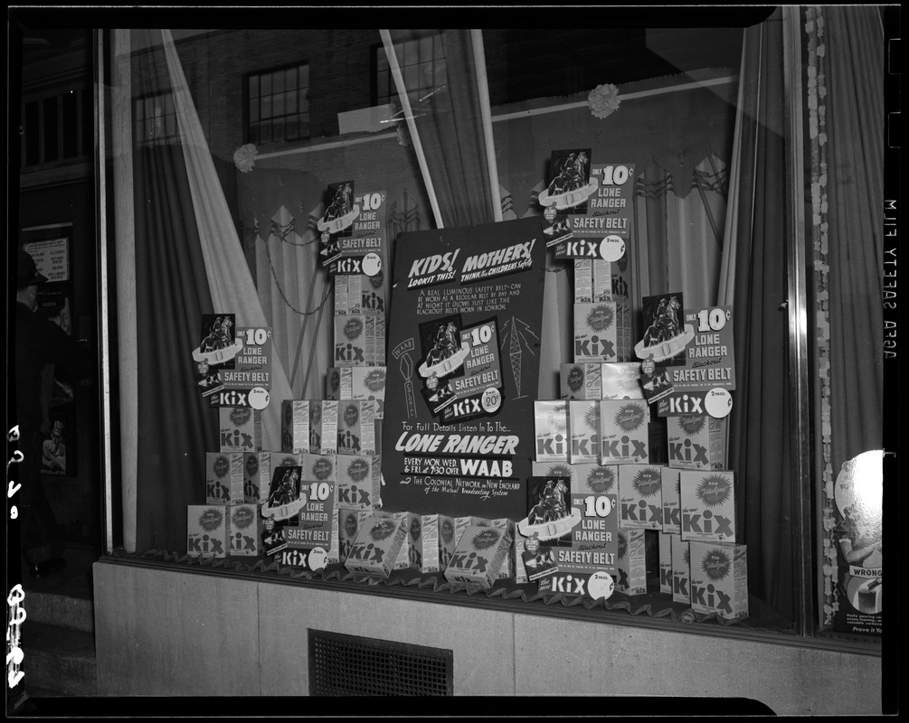 Kix cereal and Lone Ranger window display