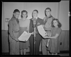 Boy Scouts receive a certificate