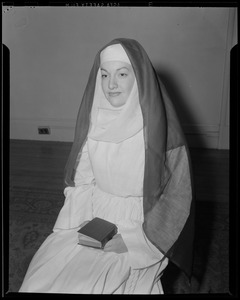 Opera student performer in religious costume