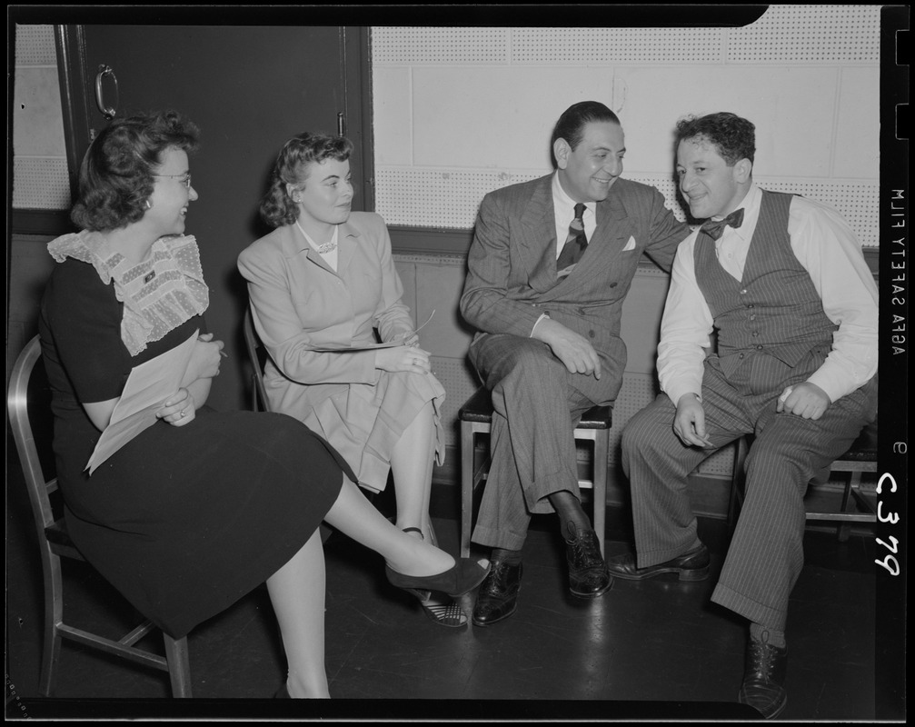 Guy Lombardo with Priscilla Fortescue, Jean Collins and Joseph Cherniavsky