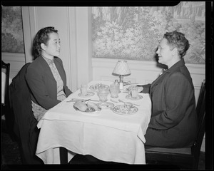 Two women dining