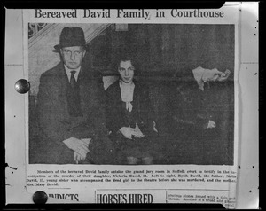 Bereaved David family in courthouse
