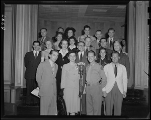 Mrs. Kelly and crowd