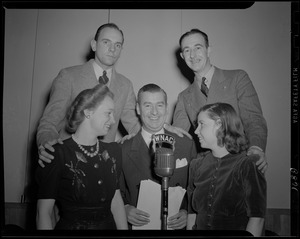 Jack Stanley with guests from the Fore River for the Noxzema quiz
